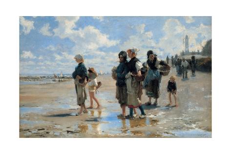 Giclee Print: En route pour la pêche, or Setting Out to Fish, 1878 by John Singer Sargent: 24x16in