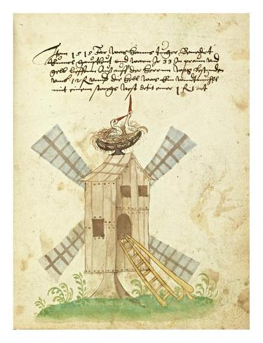 Art Print: Civic festival of the Nuremberg Schembartlauf - Windmill by German 16th Century: 26x20in