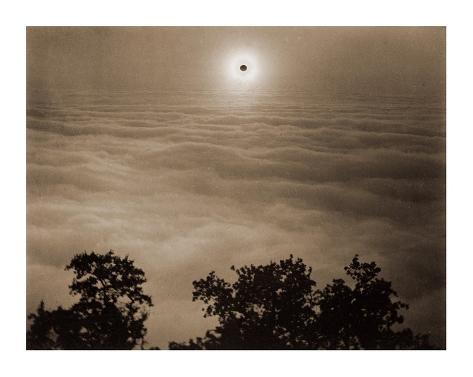 Art Print: Solar Eclipse from Santa Lucia Range, California, January 1, 1889 by Carleton Watkins: 14x18in