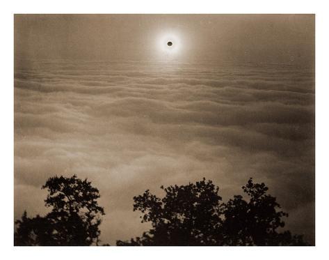 Art Print: Solar Eclipse from Santa Lucia Range, California, January 1, 1889 by Carleton Watkins: 19x24in