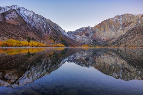 Photographic Print: Peaceful Morning Reflections at Convict Lake, Eastern Sierras, California by Vincent James: 18x12in