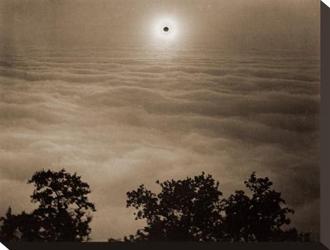 Stretched Canvas Print: Solar Eclipse from Santa Lucia Range, California, January 1, 1889 by Carleton Watkins: 12x16in