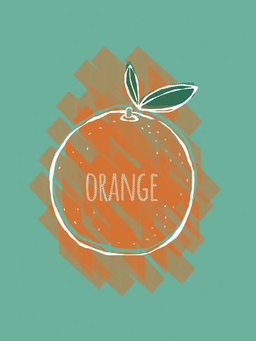 Giclee Print: Orange Splash by Myriam Tebbakha: 32x24in