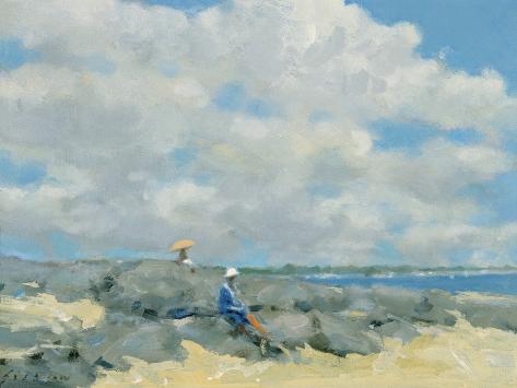 Giclee Print: Rocks at Compo Beach by Andre Gisson: 18x24in