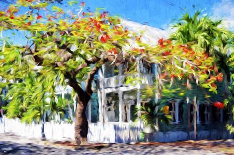 Giclee Print: Kew West Cottage - In the Style of Oil Painting by Philippe Hugonnard: 18x12in