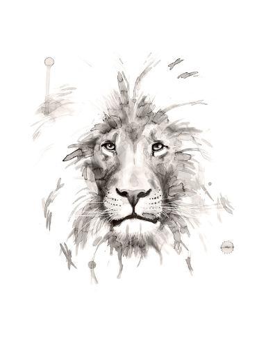 Art Print: Lion by Philippe Debongnie: 14x11in