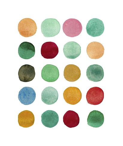 Giclee Print: Series Colored Dots No. I by Louise van Terheijden: 19x16in