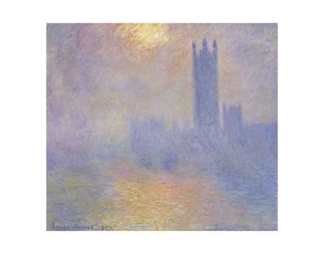Art Print: Houses of Parliament by Claude Monet: 11x14in