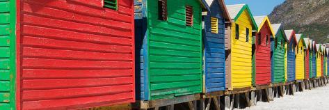 Photographic Print: Awesome South Africa Collection Panoramic - Colorful Beach Huts by Philippe Hugonnard: 36x12in