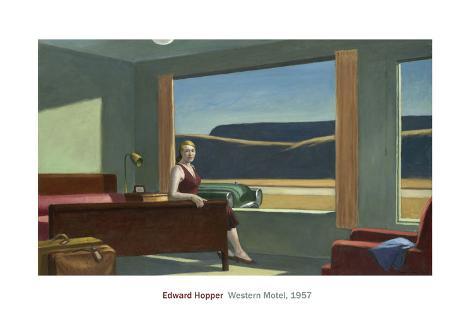Art Print: Western Motel, 1957 by Edward Hopper: 24x36in