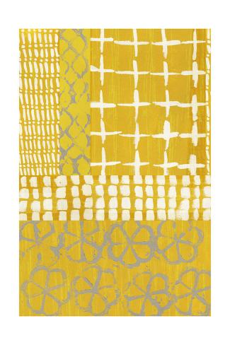 Art Print: Golden Blockprint I by Chariklia Zarris: 24x16in