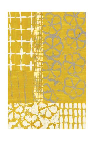 Art Print: Golden Blockprint II by Chariklia Zarris: 24x16in