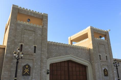 Photographic Print: Battlements and Huge Teak Gates of Al-Husn, Southern Oman by Eleanor Scriven: 24x16in