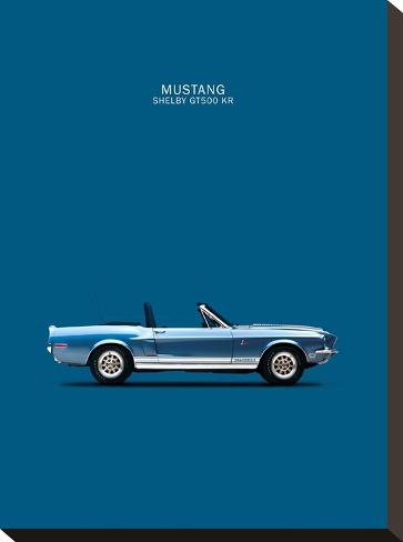 Stretched Canvas Print: Ford Mustang Shelby GT500-KR 1 by Mark Rogan: 16x12in