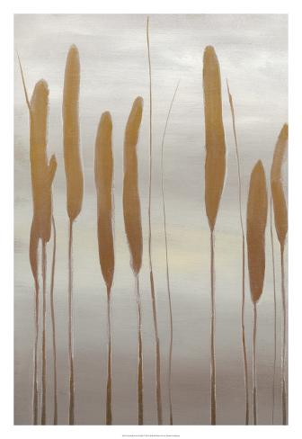 Premium Giclee Print: Reeds and Leaves II by Jennifer Goldberger: 20x14in