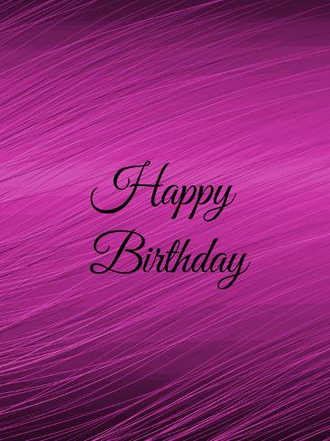 Art Print: Purple Happy Birthday by Wonderful Dream: 40x30in