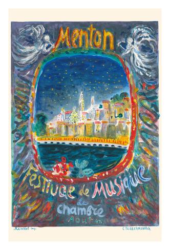 Giclee Print: Menton, France - Chamber Music Festival (Festival de Musique de Chambre) by Constantin Terechkovitch: 44x30in