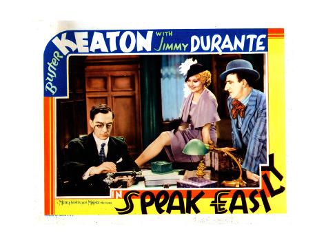 Giclee Print: Speak Easily, from Left: Buster Keaton, Thelma Todd, Jimmy Durante, 1932: 24x18in