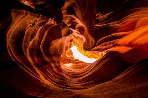 Photographic Print: Sandstone Sculpted Walls, Upper Antelope Canyon, Arizona, United States of America, North America by Laura Grier: 24x16in