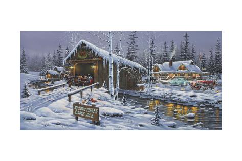 Giclee Print: Holiday Gathering by Geno Peoples: 24x16in