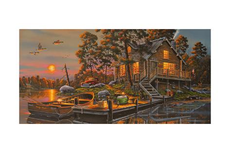 Giclee Print: Duck Haven by Geno Peoples: 24x16in