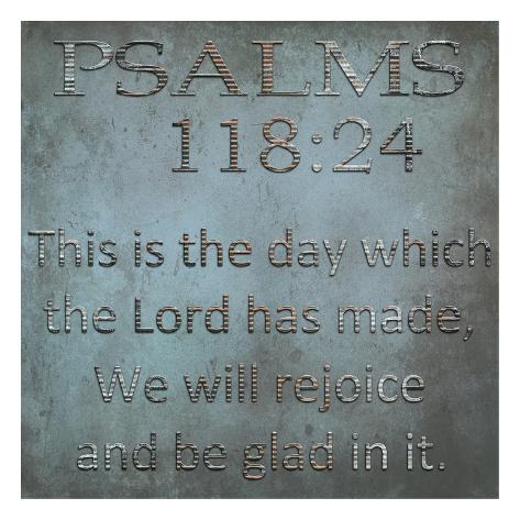 Art Print: Be Glad In It Psalms by Sheldon Lewis: 13x13in