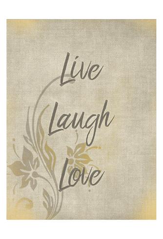 Art Print: Live Laugh Love by Kimberly Allen: 19x13in