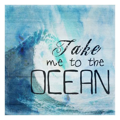 Art Print: Take Me To The Ocean by Sheldon Lewis: 13x13in