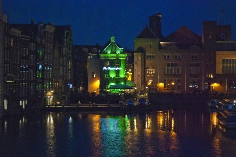 Photographic Print: Amsterdam at Night by Anna Miller: 18x12in