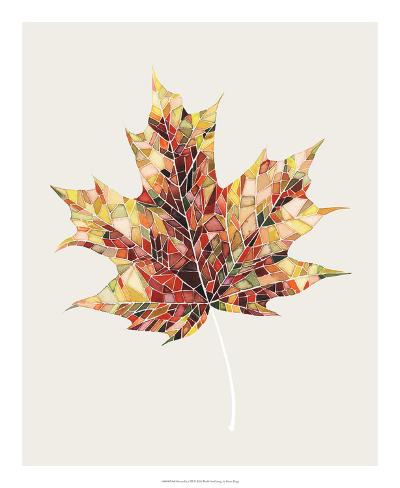 Giclee Print: Fall Mosaic Leaf III by Grace Popp: 22x18in