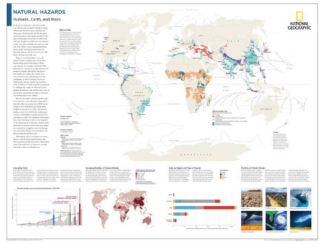 Poster: 2014 Natural Hazards - National Geographic Atlas of the World, 10th Edition by National Geographic Maps: 32x24in