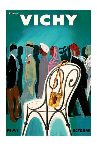 Premium Giclee Print: Vichy, France - Resorts and Spas - May through October (Mai-Octobre) by Bernard Villemot: 36x24in
