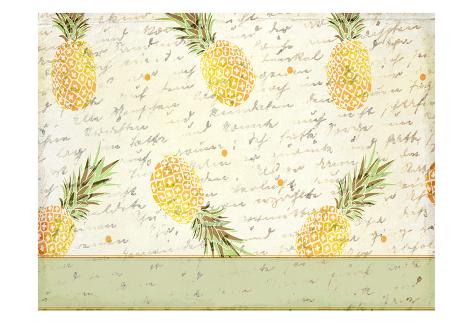 Art Print: Pineapple Letter by Kimberly Allen: 13x19in