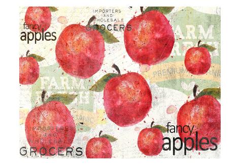 Art Print: Fancy Apple by Kimberly Allen: 13x19in