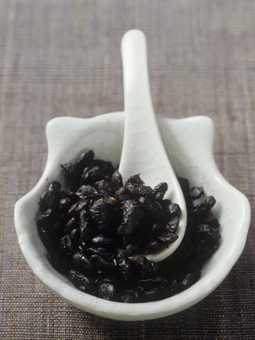 Photographic Print: Fermented Black Beans in a Small Dish by Eising Studio - Food Photo and Video: 24x18in