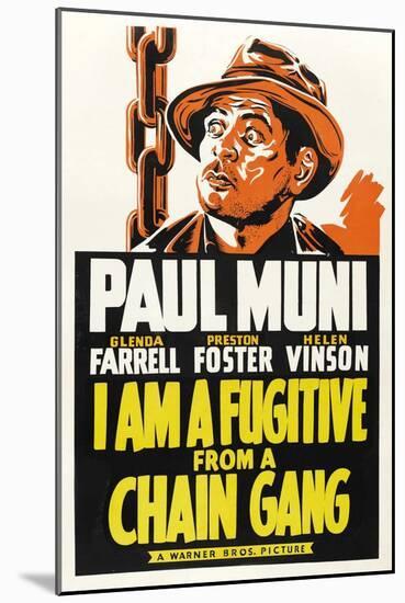 I AM A FUGITIVE FROM A CHAIN GANG, Paul Muni, 1932.-null-Mounted Art Print