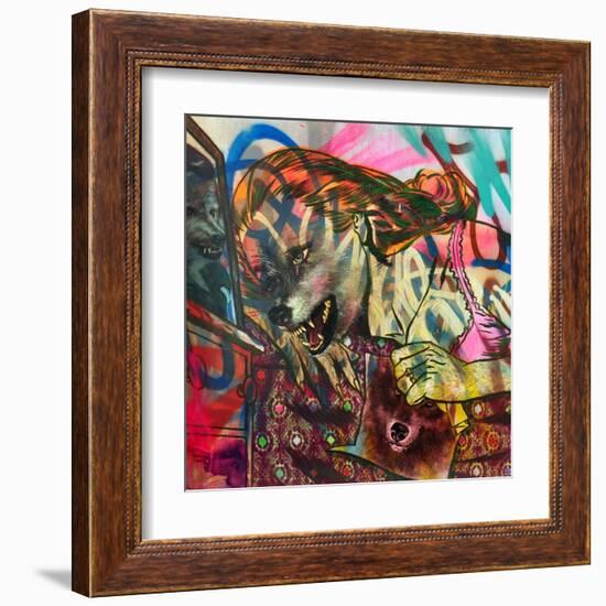 I Am a Wolf-Shark Toof-Framed Art Print