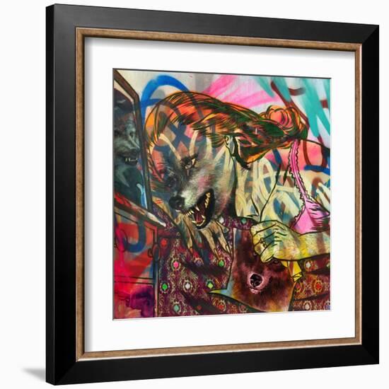 I Am a Wolf-Shark Toof-Framed Art Print