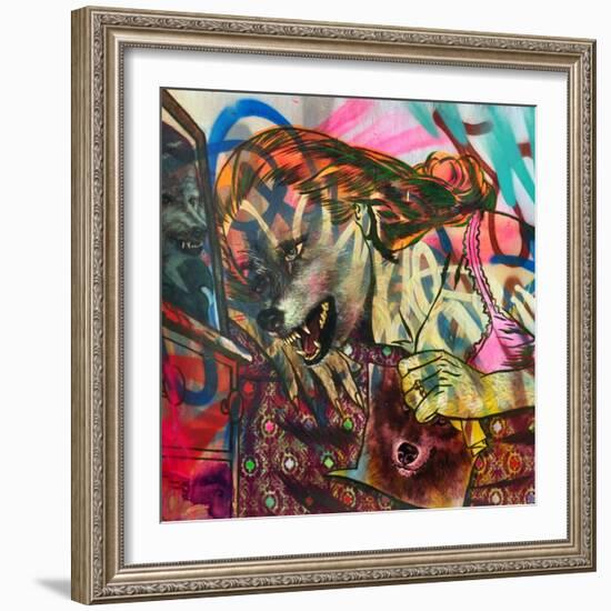 I Am a Wolf-Shark Toof-Framed Art Print