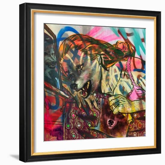 I Am a Wolf-Shark Toof-Framed Art Print