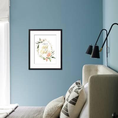 I Am Child Of God Summer Floral Geo Art Print Wall Wonder Art Com