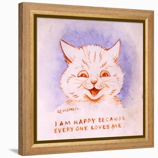 I Am Happy Because Everyone Loves Me, C.1928-Louis Wain-Framed Premier Image Canvas