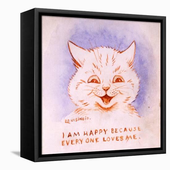 I Am Happy Because Everyone Loves Me, C.1928-Louis Wain-Framed Premier Image Canvas