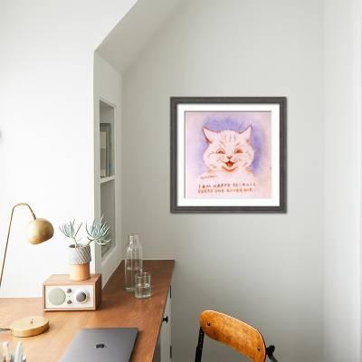 Louis Wain Art Print - I am Happy Because Everyone Loves Me – Cheshire &  Wain