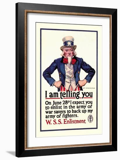 I Am Telling You-James Montgomery Flagg-Framed Art Print