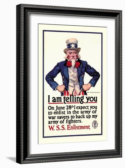 I Am Telling You-James Montgomery Flagg-Framed Art Print