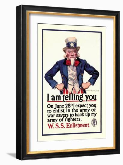 I Am Telling You-James Montgomery Flagg-Framed Art Print