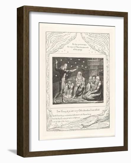 I Am Young and Ye are Very Old Wherefore I Was Afraid, 1825-William Blake-Framed Giclee Print