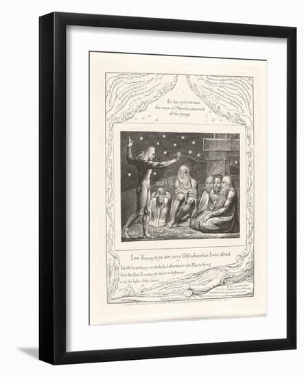 I Am Young and Ye are Very Old Wherefore I Was Afraid, 1825-William Blake-Framed Giclee Print