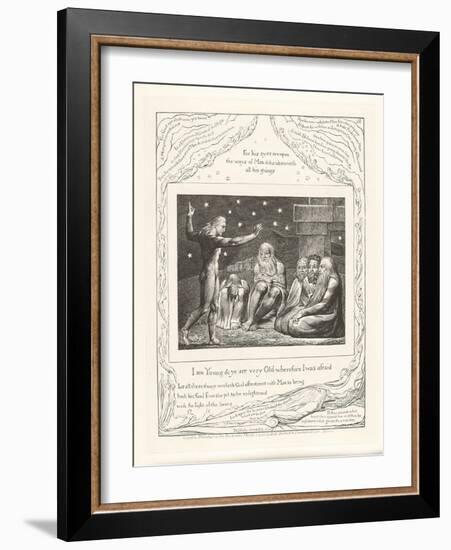 I Am Young and Ye are Very Old Wherefore I Was Afraid, 1825-William Blake-Framed Giclee Print